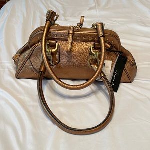 Kenneth Cole Rich & Frame-ous Medium Copper Leather Satchel - NWT